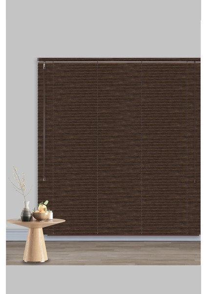 167-25 Kahverengi Kırçıl Desenli 25mm Polywood Ahşap Jaluzi