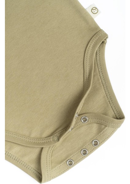 Uzun Kollu Ayarlanabilir Çıtçıtlı Zıbın Haki Organik Pamuk Planet Gusto fırsatları