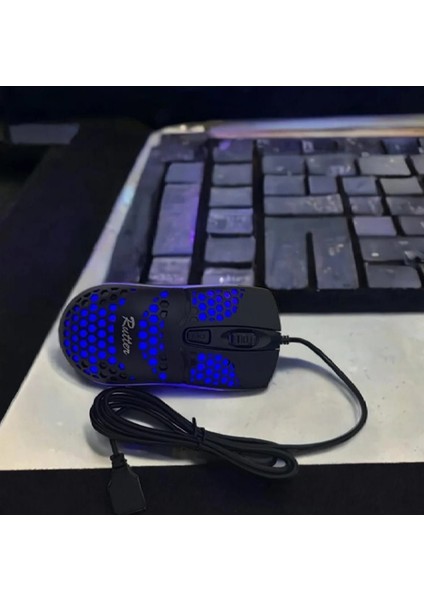 Aral Mini Avm Kablolu Rgb Işıklı Oyuncu Mouse Işıklı Mouse