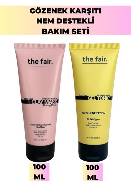 the fair. Gözenek Karşıtı Nem Destekli Bakım Seti Bakım Set Yüz Maskesi ve Jel Tonik