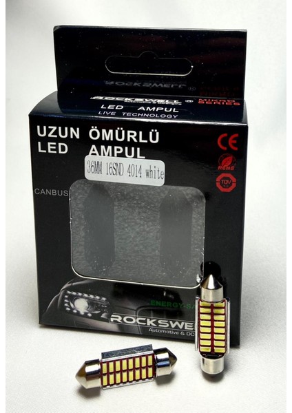 Sofıt LED Ampül 36MM 16SMD 4014 White 550 Lümen - 6000 Kelvin Tavan Lambası