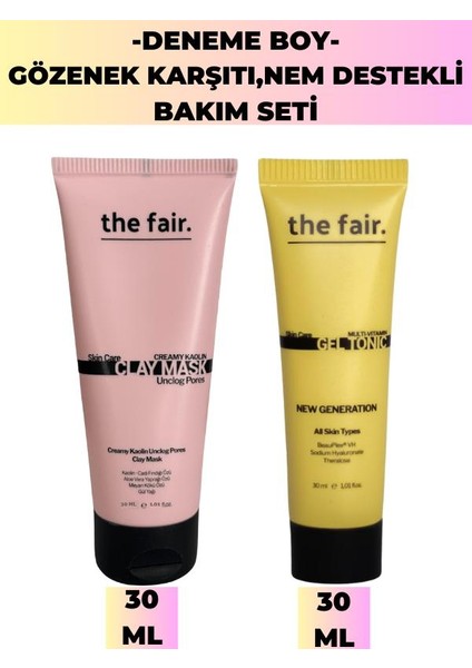 The Fair the fair. Deneme Boy Gözenek Karşıtı Nem Destekli Bakım Seti