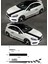 Oto Sticker Set Kaput-Marşpiyel-Yan Ayna 5 Parça Siyah 2,5*15 - 15*120 - 25*220 cm 1