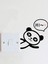 Oturma Odası Anahtarı Sticker Karikatür Panda Baskılı Duvar Dekoru 1