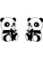 Panda Tasarım Oto Sticker Siyah 14*19 cm 2