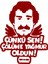 Çünki Sen Çölüme Yağmur Oldun Yazılı Oto Sticker Kırmızı 30*25 cm 1