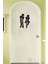 Dekoratif Tuvalet Banyo Sticker Duvar Etiket Kapı Sticker 18CMX12CM 2