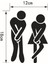 Dekoratif Tuvalet Banyo Sticker Duvar Etiket Kapı Sticker 18CMX12CM 4