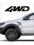 4WD Off Road 4x4 Sağ Sol Oto Sticker 2 Adet 15*4 cm 1