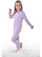Lila Çiçekli Alt Üst Cocuk Pijama Takımı 1