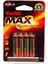 Max Süper Alkalin Ince Kalem Pil 4lü Aaa 1