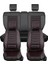 Jeep Compass Uyumlu Yarı Deri Oto Koltuk Kılıfı Ön/arka Set Asya Series (Siyah-Kırmızı) 3