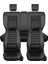 Jeep Compass Uyumlu Yarı Deri Oto Koltuk Kılıfı Ön/arka Set Asya Series (Siyah) 3