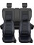 ford Focus 3 Uyumlu Yarı Deri Oto Koltuk Kılıfı Ön/arka Set Asya Series (Siyah-Mavi) 3