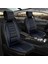Chevrolet Captiva Uyumlu Yarı Deri Oto Koltuk Kılıfı Ön/arka Set Asya Series (Siyah-Mavi) 1