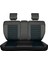 citroen C1 Uyumlu Yarı Deri Oto Koltuk Kılıfı Ön/arka Set Asya Series (Siyah-Mavi) 2