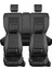 Chevrolet Captiva Uyumlu Yarı Deri Oto Koltuk Kılıfı Ön/arka Set Asya Series (Siyah-Beyaz) 3