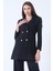 Lacivert Astarlı Düğme Kapamalı Blazer Ceket 0105123.02 1