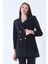 Lacivert Astarlı Düğme Kapamalı Blazer Ceket 0105123.02 3