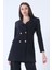 Lacivert Astarlı Düğme Kapamalı Blazer Ceket 0105123.02 4