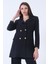 Lacivert Astarlı Düğme Kapamalı Blazer Ceket 0105123.02 5