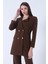Kahve Astarlı Düğme Kapamalı Blazer Ceket 0105123.05 3