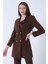 Kahve Astarlı Düğme Kapamalı Blazer Ceket 0105123.05 4