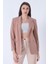 Koyu Bej Vatkalı Astarlı Blazer Ceket 0105110.376 3