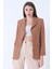Sütlü Kahve Vatkalı Astarlı Blazer Ceket 0105110.374 1