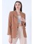Sütlü Kahve Vatkalı Astarlı Blazer Ceket 0105110.374 2