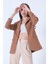 Sütlü Kahve Vatkalı Astarlı Blazer Ceket 0105110.374 3