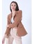 Sütlü Kahve Vatkalı Astarlı Blazer Ceket 0105110.374 4