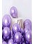 Krom Metalik Mor Balon 10 Adet 1