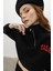 Şardonlu Yale Nakış Baskılı Crop Sweatshirt 2