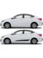 Hyundaı Accent Blue Için Uyumlu Aksesuar Yan Çizgi Sticker Siyah 1