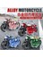 Çocuk Oyuncakları Erkek Bebek Simülasyon Harley Motosiklet Modeli Süsler Alaşım Geri Çekilebilir Oyuncak Araba Mavi Cady (Yurt Dışından) 2