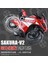 Çocuk Oyuncakları Erkek Bebek Simülasyon Harley Motosiklet Modeli Süsler Alaşım Geri Çekilebilir Oyuncak Araba Mavi Cady (Yurt Dışından) 3