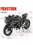1/12 Kawasaki H2R Simülasyon Alaşım Ses ve Işık Motosiklet Ninja Modeli Çocuk Oyuncak Süsler Jialing Motosiklet Kırmızı (Yurt Dışından) 4