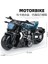Çocuk Oyuncakları Erkek Bebek Simülasyon Harley Motosiklet Modeli Süsler Alaşım Geri Çekilebilir Oyuncak Araba Mavi Şeytan (Yurt Dışından) 1