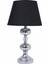 Th-250047 - Krom Renk Toplu Metal Desen Ayaklı Kristal Cam Abajur Masa Lambası 1