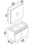 Tokyo 65CM Mdf Banyo Dolabı Seti 5