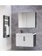 Yalova 65 cm Antrasit-Parlak Akrilik Beyaz Mdf Banyo Dolabı Seti 1
