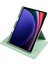 Galaxy Tab S9 Kılıf Termik Kalem Bölmeli Dönebilen Standlı Pu Deri Kılıf Açık Yeşil 4