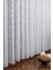Taç 1/3 Sık Pile Jakar Tül Perde Tek Kanat - Ekru - Vizon 120 x 260 cm 4