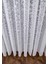 Taç 1/3 Sık Pile Jakar Tül Perde Tek Kanat - Ekru - Vizon 100 x 250 cm 1