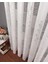Taç Patchwork Desen 1/3 Sık Pile Jakar Tül Perde Tek Kanat - Ekru 100 x 250 cm 3