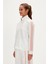 Kate Full-Zip Off-White Beyaz Fermuarlı Kadın Sweatshirt 5
