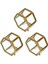 3x Cam Vintage Mücevher Kutusu Altın Geometrik Takı Ekran Organizatör Kutusu Ev Depolama Için Dekoratif Kutu (Küçük) (Yurt Dışından) 2