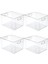 4 Adet 29X20X15 cm Akrilik Şeffaf Buzdolabı Saklama Kutusu Masaüstü Yurdu Banyo Saklama Kutusu (Yurt Dışından) 1