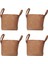 4x Doğal Yuvarlak Hasır Sepet Kutusu El Yapımı Tutma Yeri Turuncu 33X21X26CM (Yurt Dışından) 1